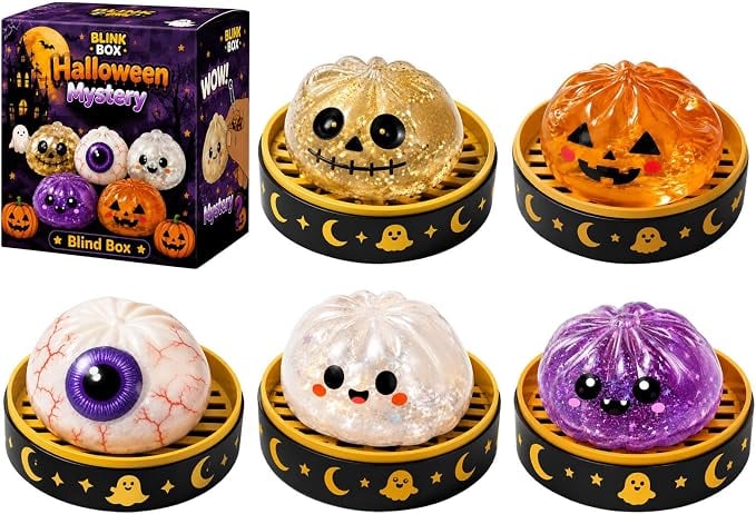 π₯49% OFF TODAY π Halloween Steamed Bun Squishy Mystery Box Toy