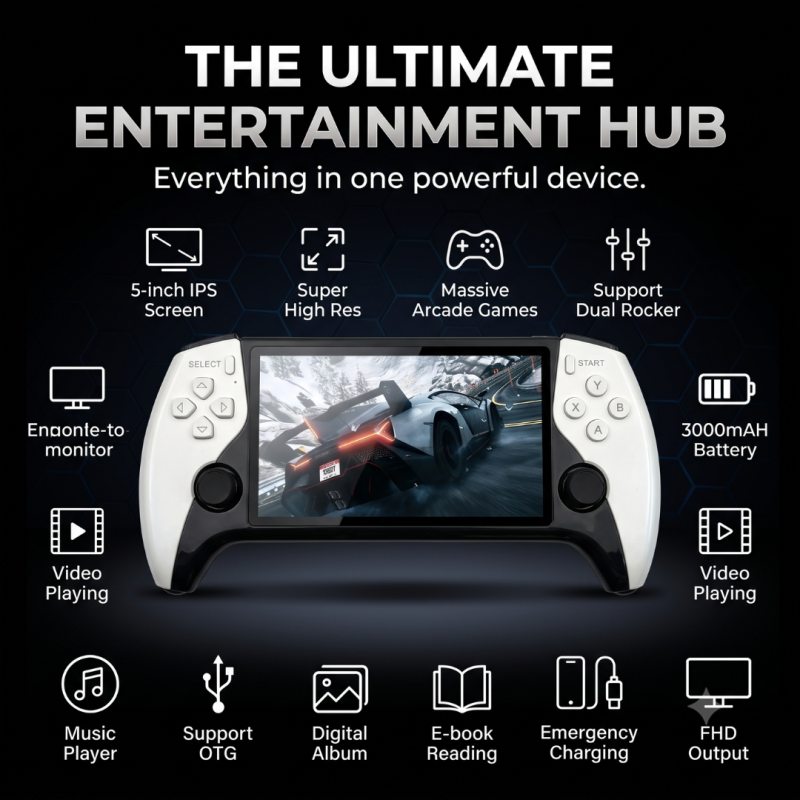 🎄Christmas Sale 40% OFF🎁 Toveq Retro Handheld Game Console with HD 5-inch IPS Screen over 20,000 Games