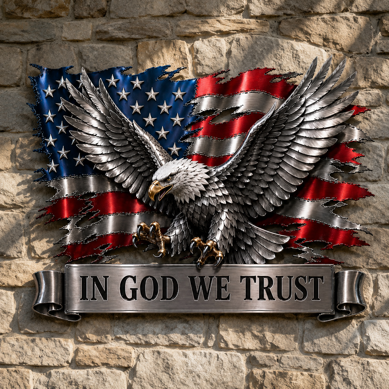 π¦
πΊπΈ Faith & Freedom Eagle Flag Wall Art β Patriotic American Home Accent