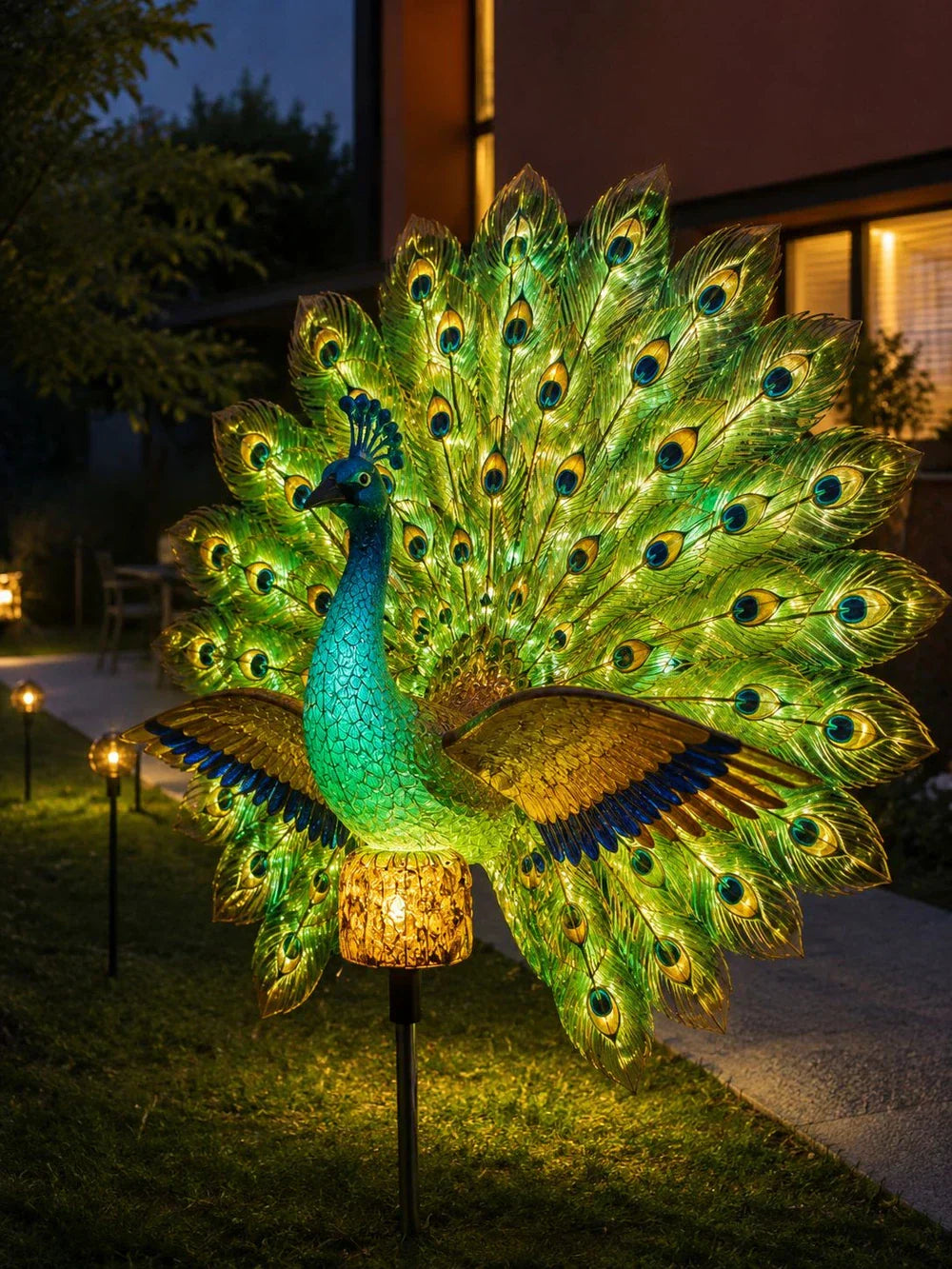 🦚2026 NEW SALE 50% OFF🔥Solar Peacock Garden Sculpture