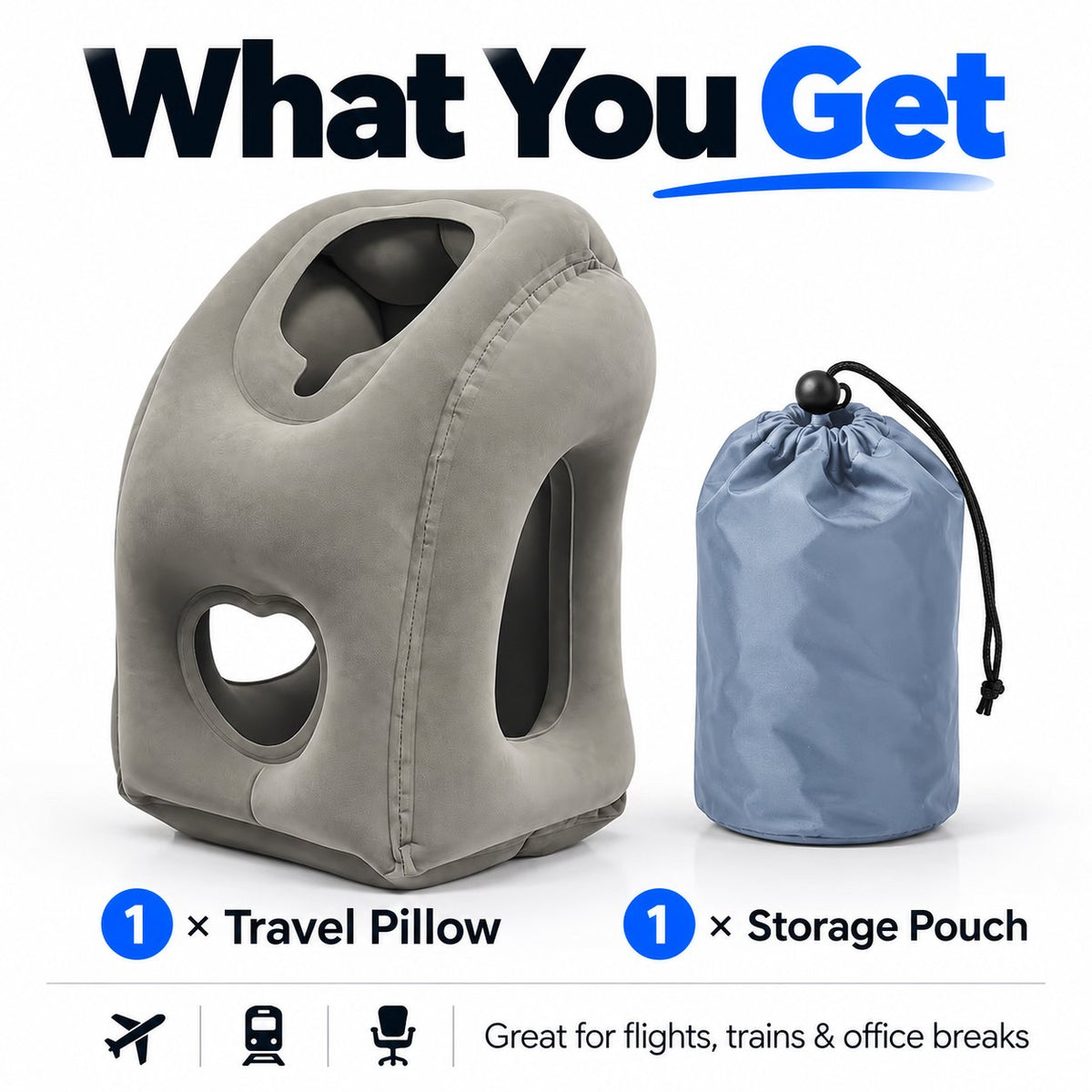 βοΈπ΄ Inflatable Travel Pillow β Sleep Comfortably Anywhere!