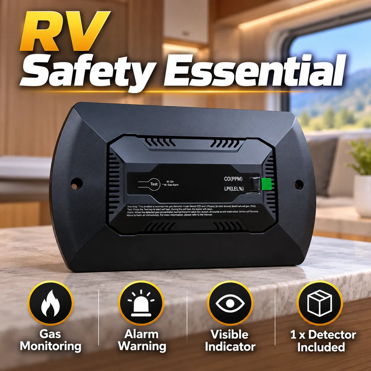 ππ 2-in-1 RV Gas & CO Detector β Stay Safe on Every Journey! π‘οΈβ¨