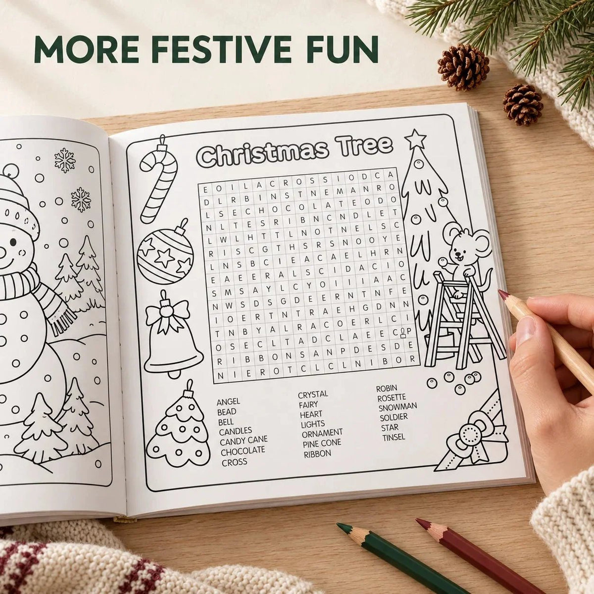 🎨24-Day Christmas Advent Coloring Book – Happy Days Cosy Christmas 🎄