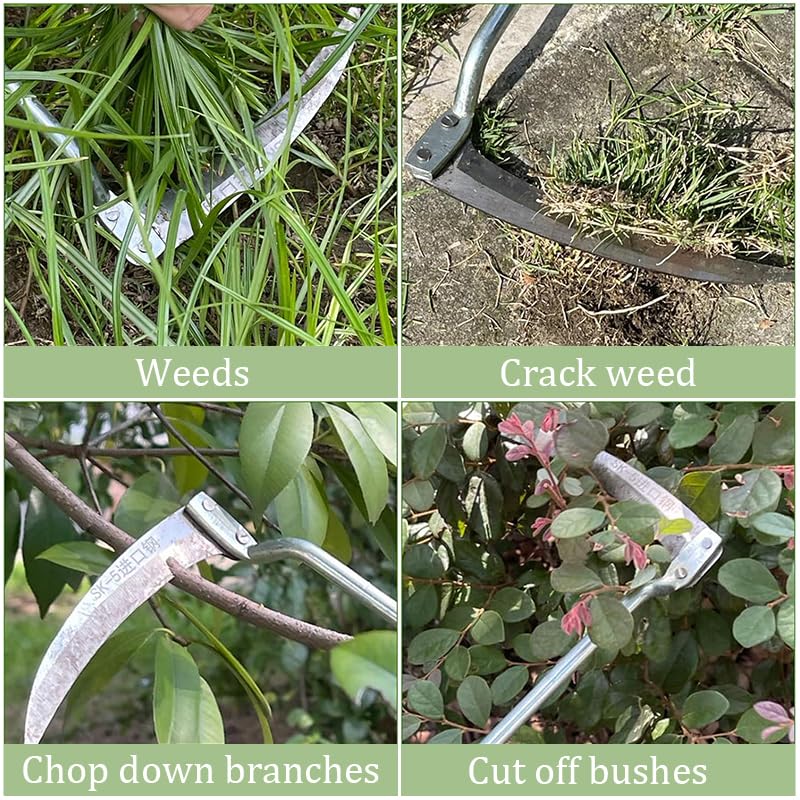 ๐ฟ SK-5 Steel Gardening Scythe, Sharp Lightweight Weed Cutter for Farm Yard Plant Trimming