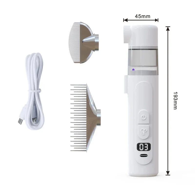 Electric Pet Grooming Comb โ Suction & Detangling Tool