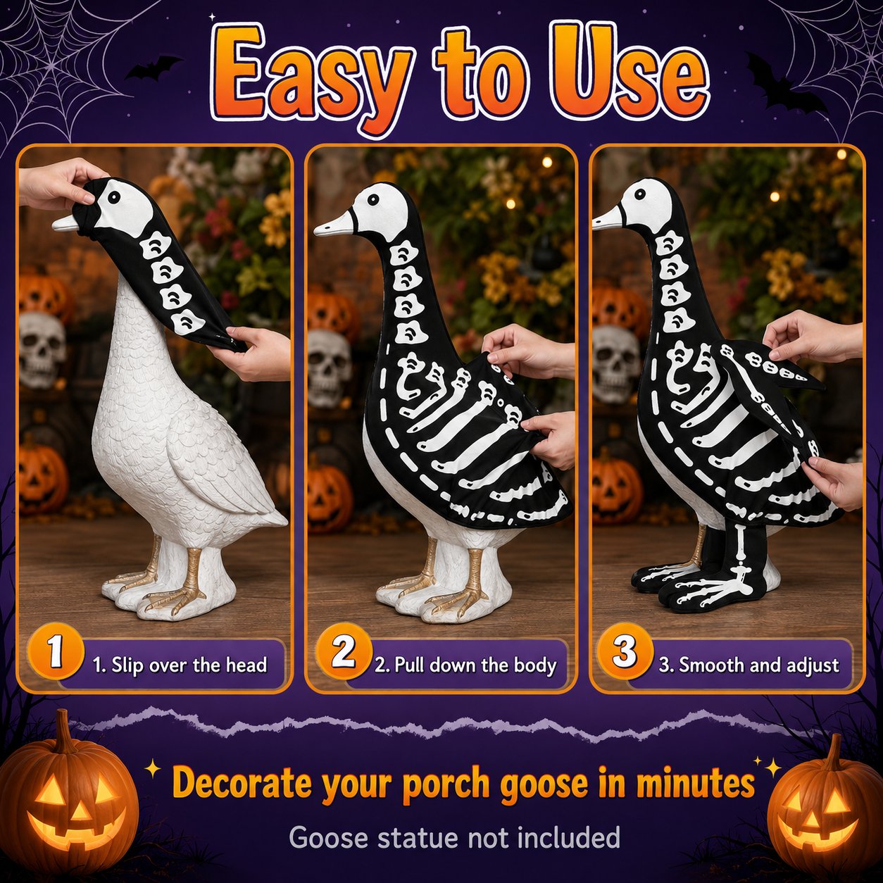 🎃 Turn Your Porch Goose Into a Glowing Halloween Showstopper 🦢✨
