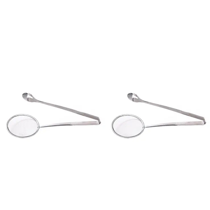 ๐ฅ 2pack-2-in-1 Stainless Steel Strainer Tongs โ Grab, Drain & Serve with One Tool