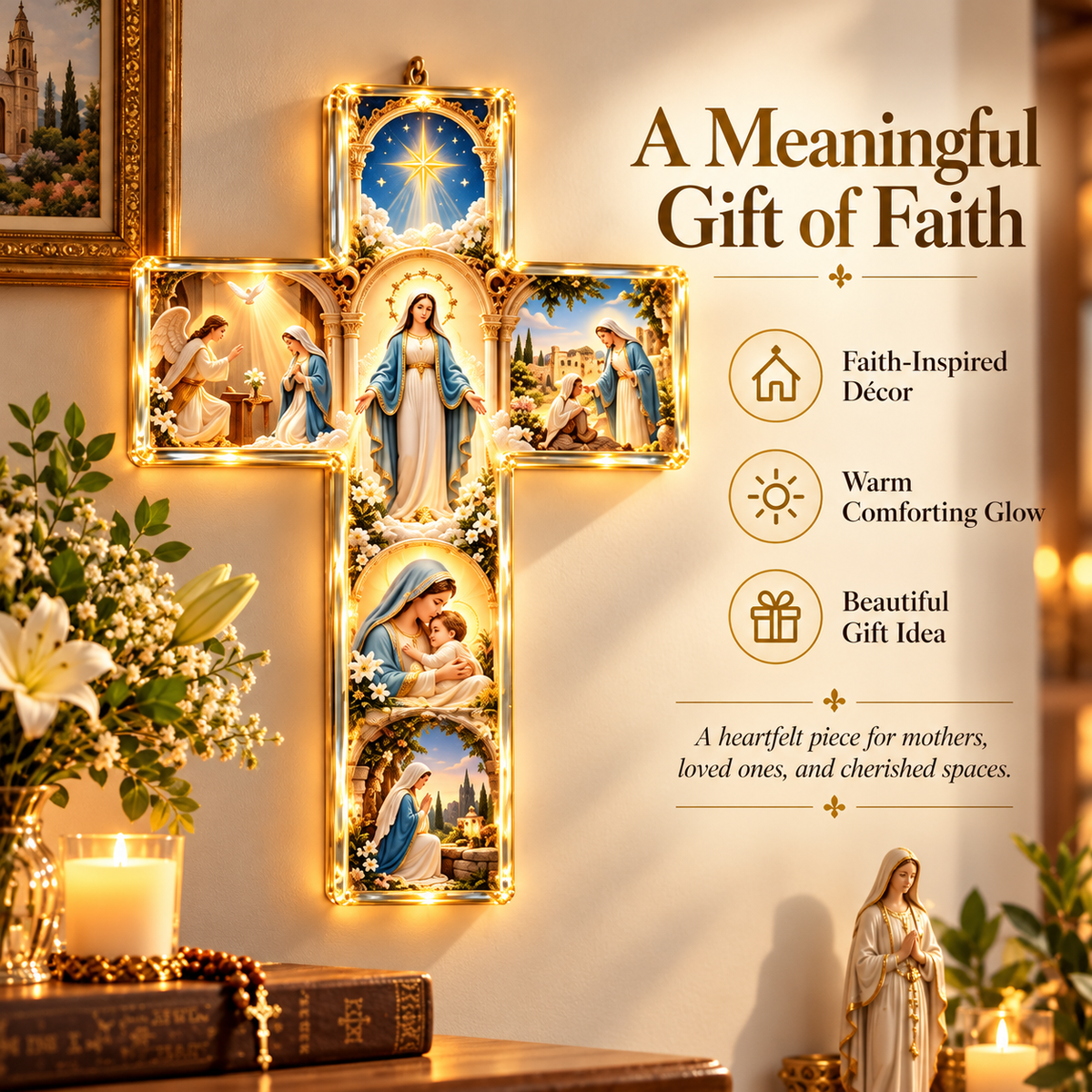✨ The Shepherd's Light™ – Illuminated Jesus Cross Wall Art | Faith-inspired Home Decor & Gifts