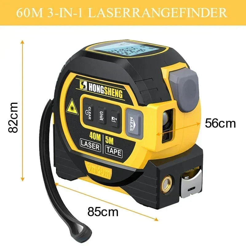š3-In-1 Infrared Laser Tape Measuring
