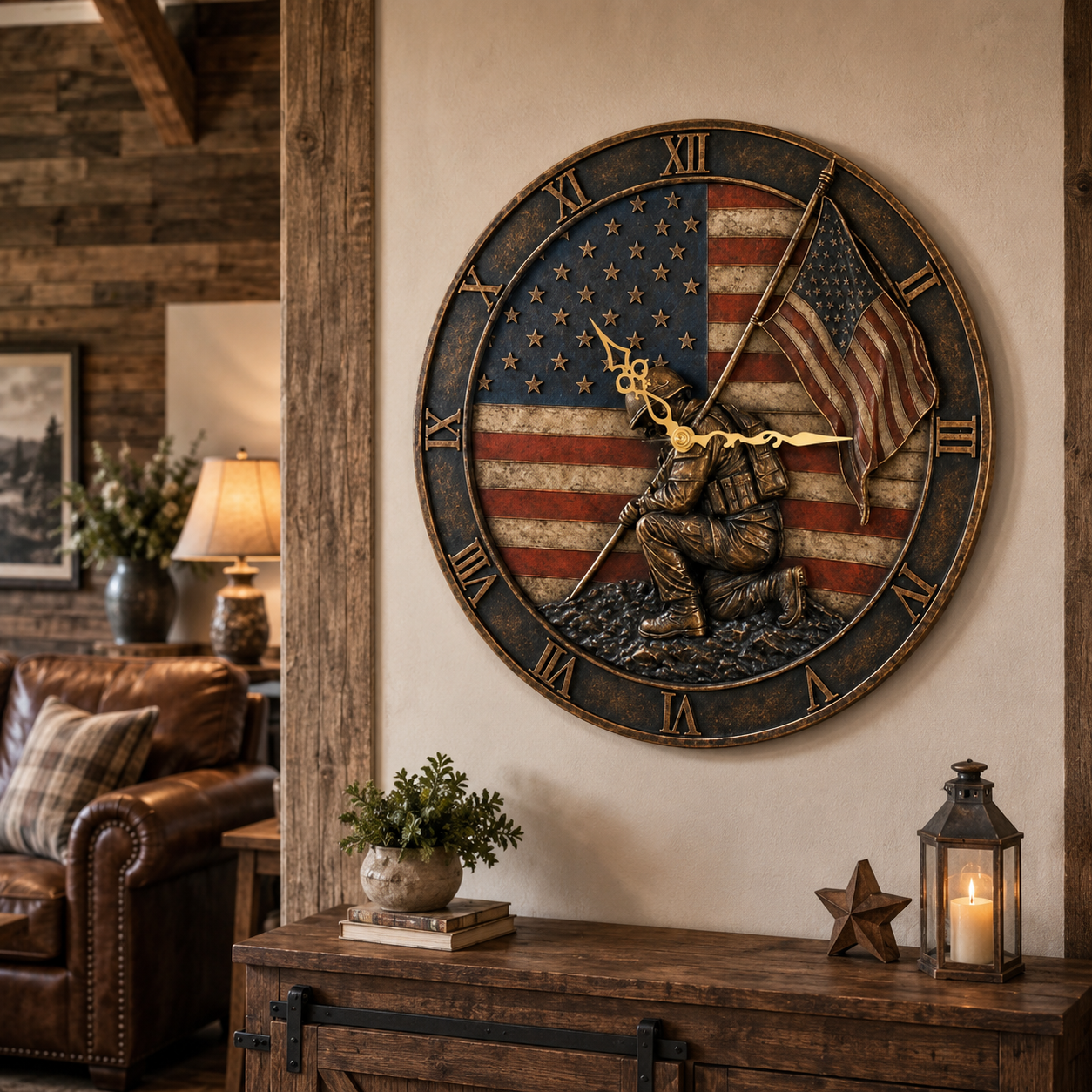 ๐บ๐ธ American Flag Veteran Tribute Wall Clock