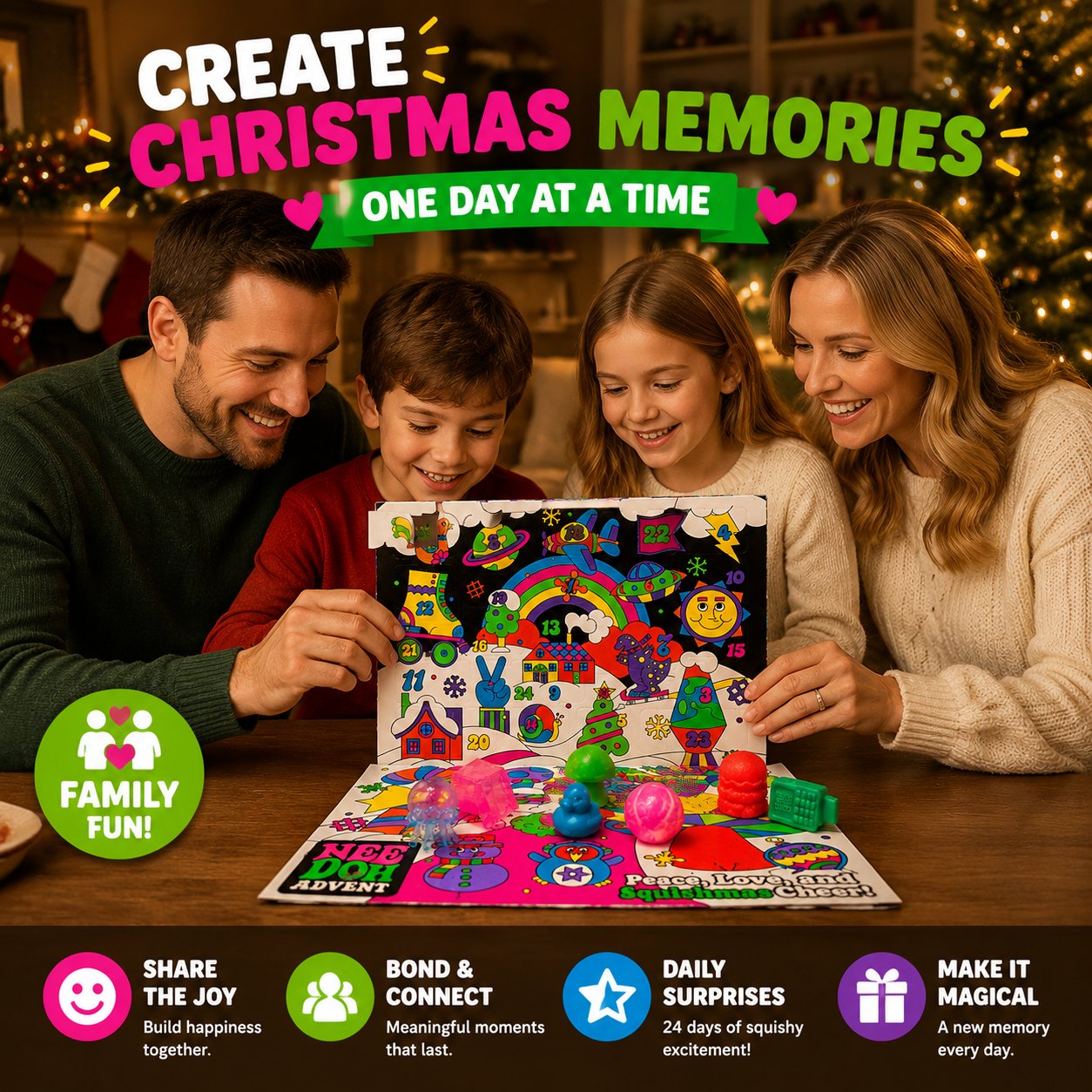π₯ LAST DAY 50% OFF-π 24-Day Squishy Christmas Advent Calendar β 24 Surprise Sensory Toys For Kids
