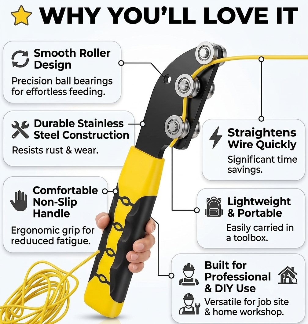 π§β‘ Stainless Steel Cable Straightener Tool β Straighten Wires Faster, Work Smarter! πͺπ