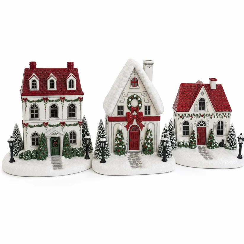 πβ¨ Christmas Cottage Aroma Diffuser β Glowing Holiday Village House with Chimney Mist & Cozy LED Lights π