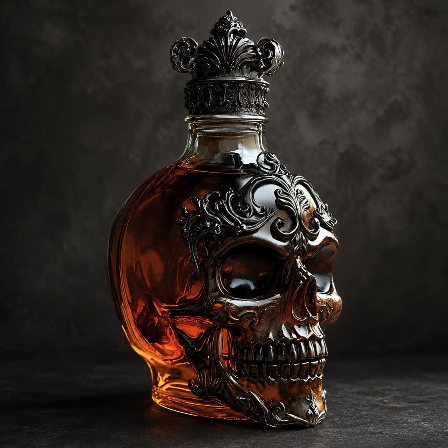 The Sovereign Skull Decanter – Gothic Baroque Crown Whiskey Bottle for Bourbon & Spirits 👑💀