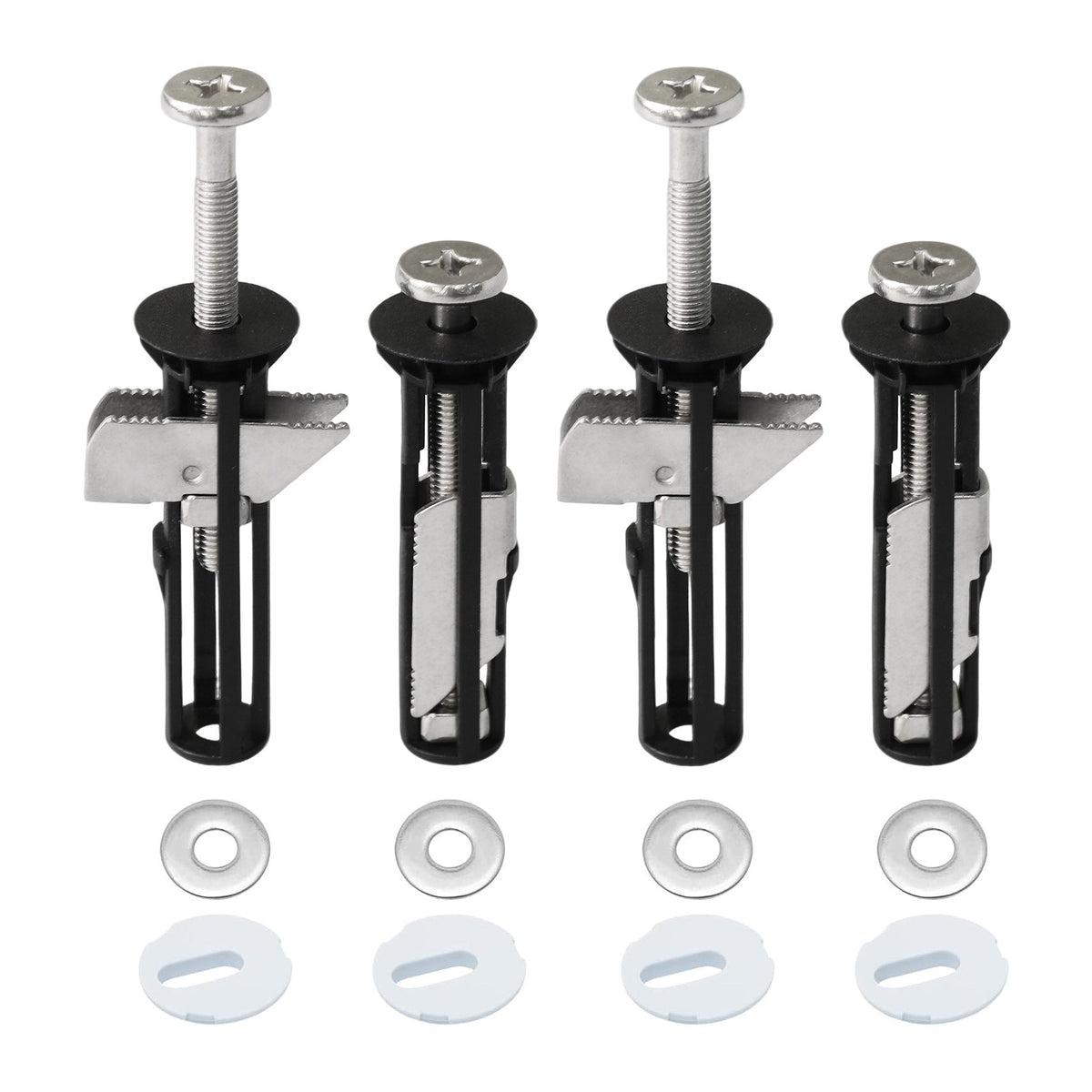 ๐ Universal Locking Toilet Seat Fixing Bolt โ 304 Stainless Steel Quick-Lock Kit with 2 Washers