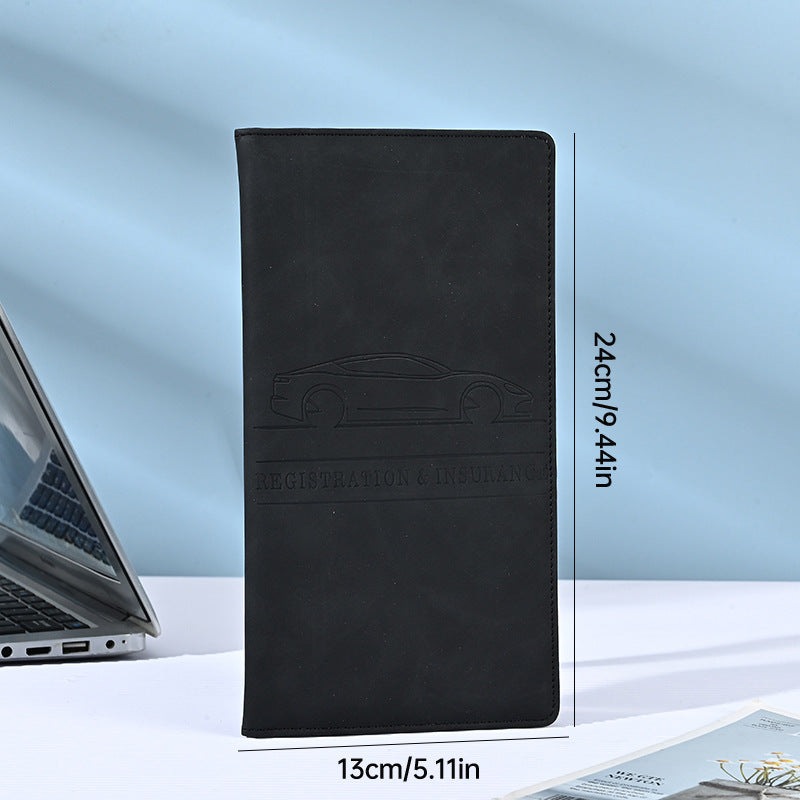 π Car Registration & Insurance Document Holder | Premium PU Leather Organizer