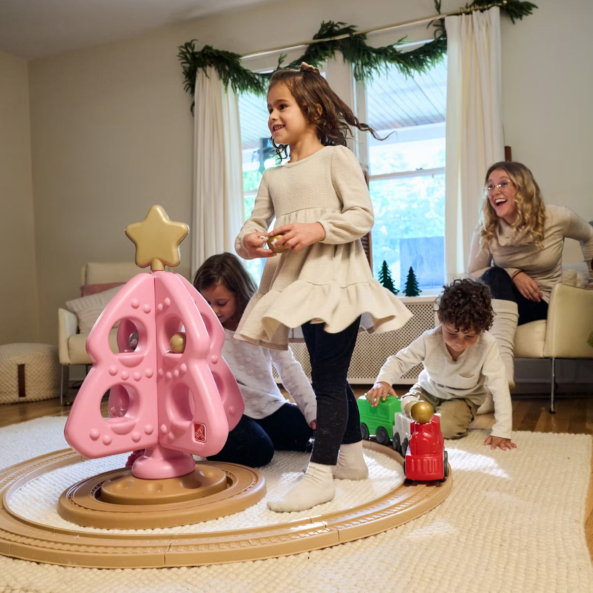 My First Christmas Tree Stacking and Sorting Toys - Pink 12pc