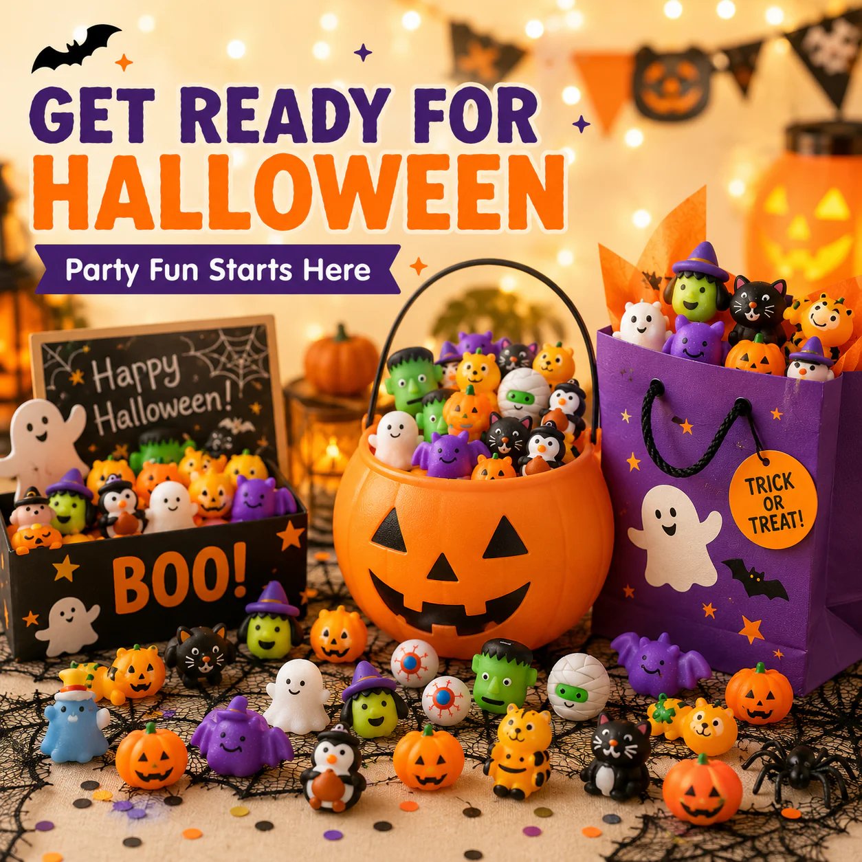 Last Day 50% OFF -🎃 30PCS Halloween Mochi Squishy Toys