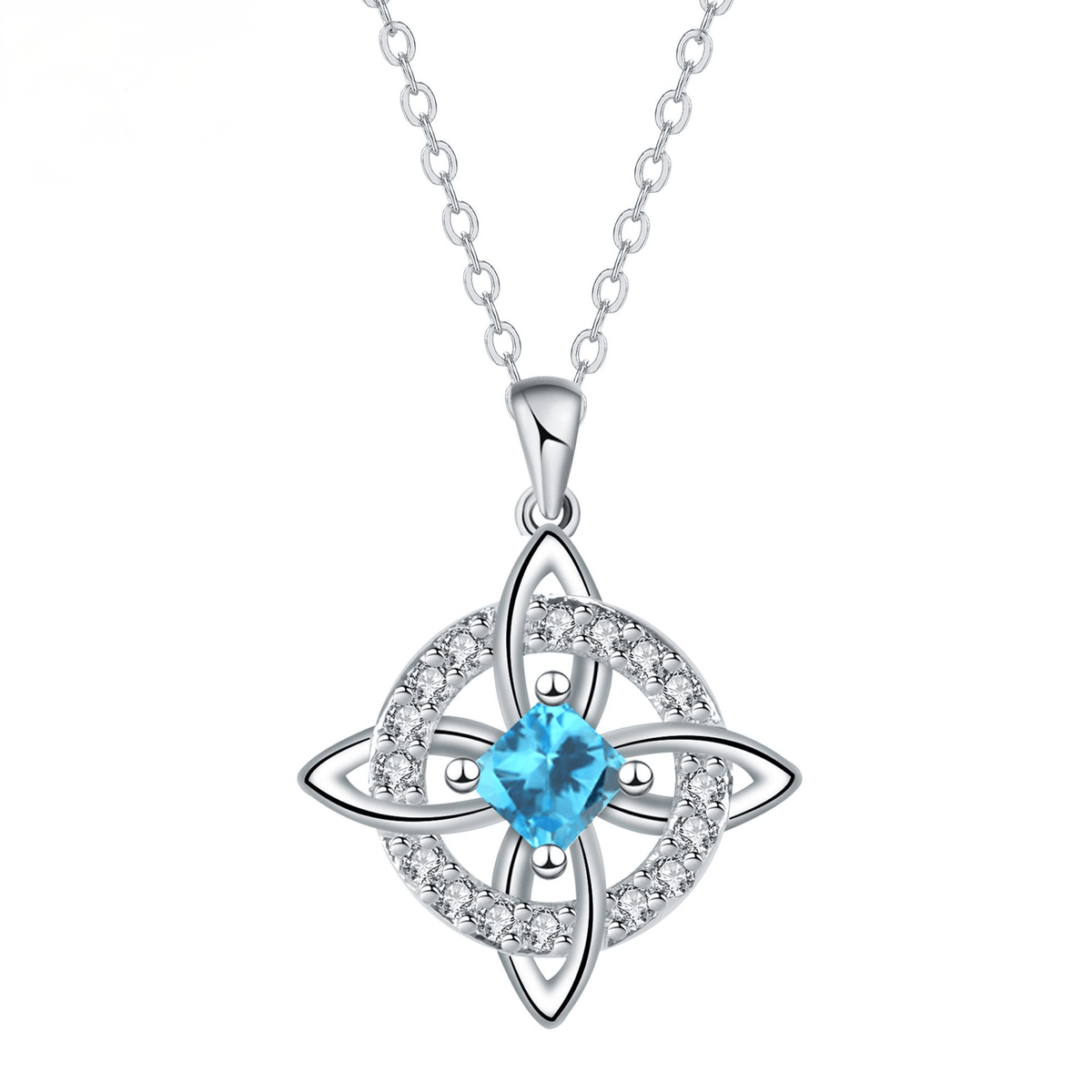 ๐ฎ Personalized Witchโs Knot Birthstone Necklace โ Sacred Protection & Luck Talisman โจ