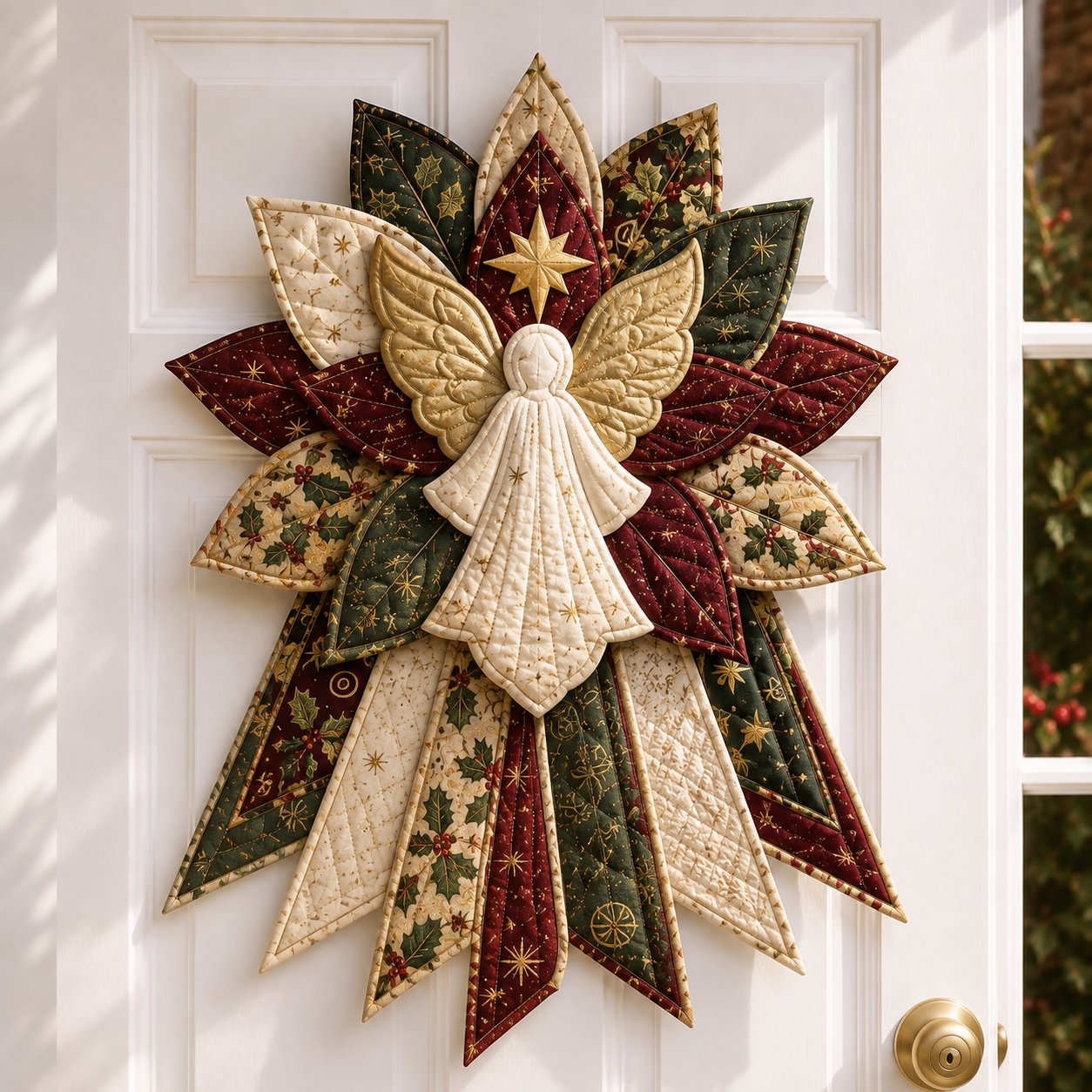 🎉 Holiday Celebration 50% OFF 🎄 – Festive Quilted Christmas Door Hanging DIY Sewing Kit