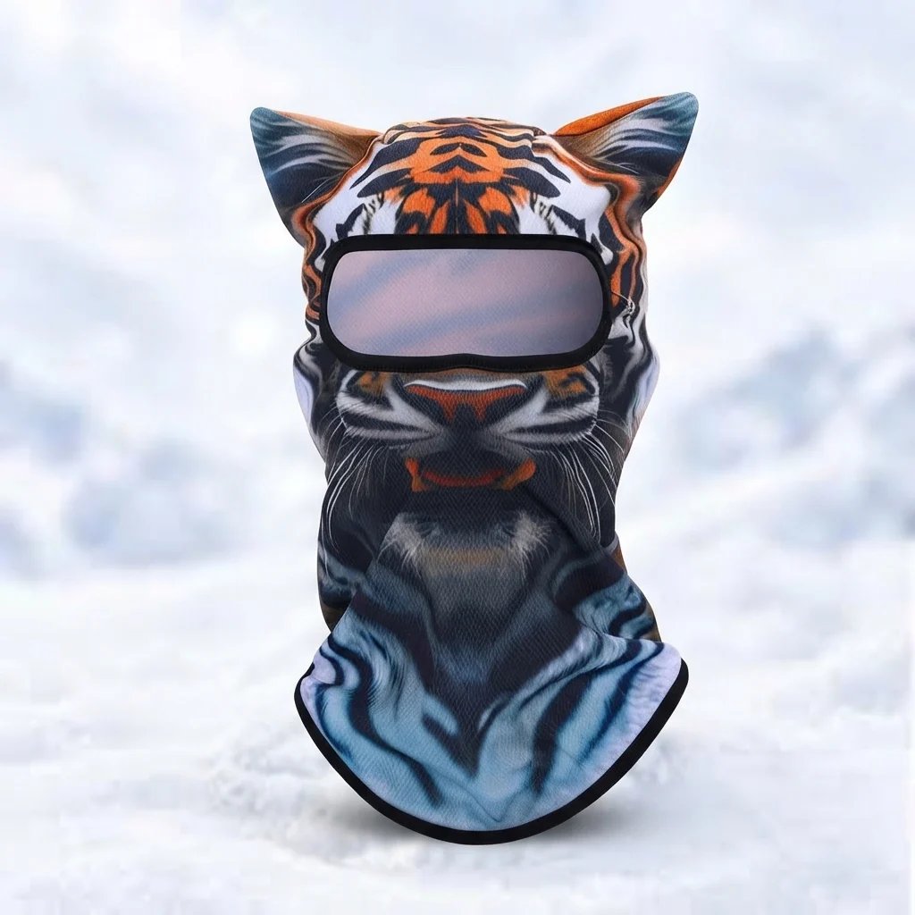 🐱✨3D Cat Ski Mask with Ears – 🤣Funny Windproof Balaclava for Skiing & Festivals