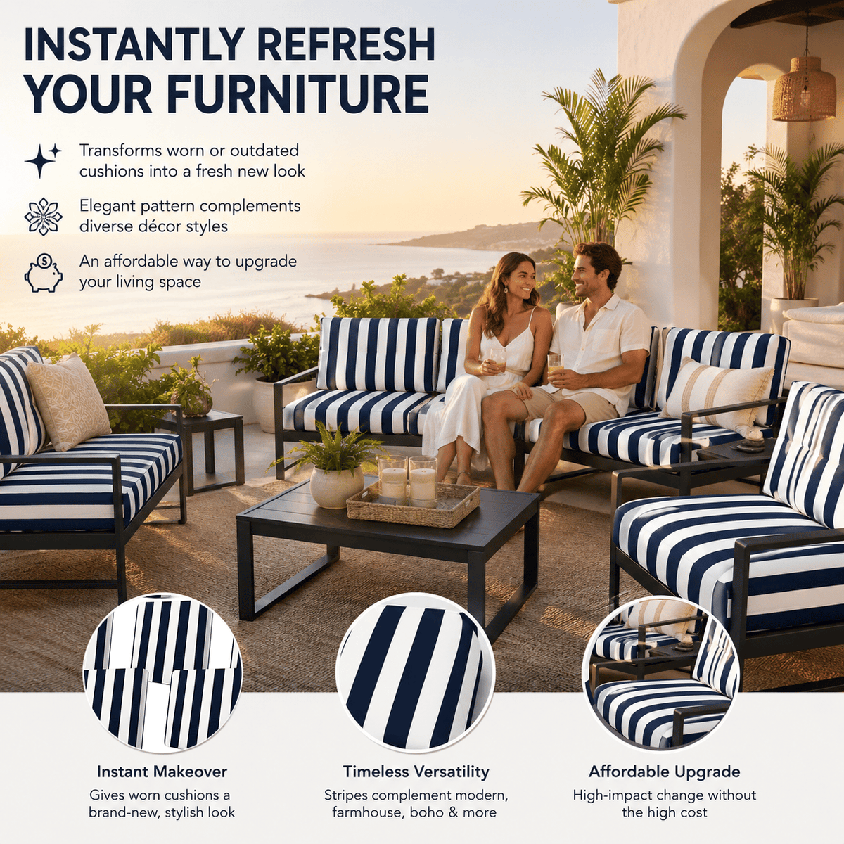 ๐๏ธ Waterproof Outdoor Patio Sofa Cushion Covers ๐ฅ