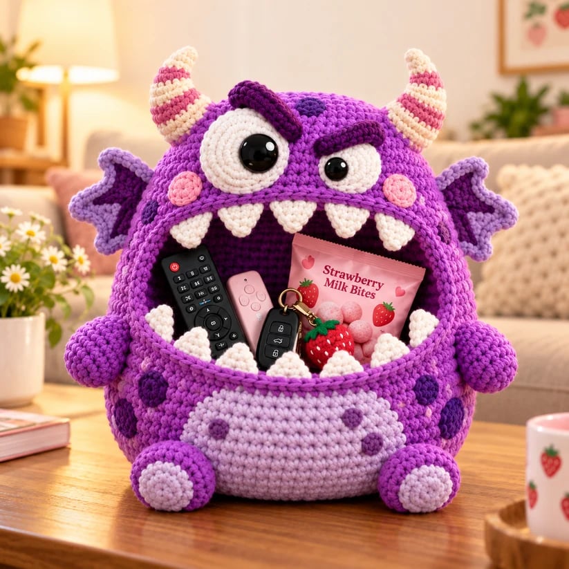 Clutter Munchers Hungry Monster DIY Crochet Storage Buddies πΎπ§Ά
