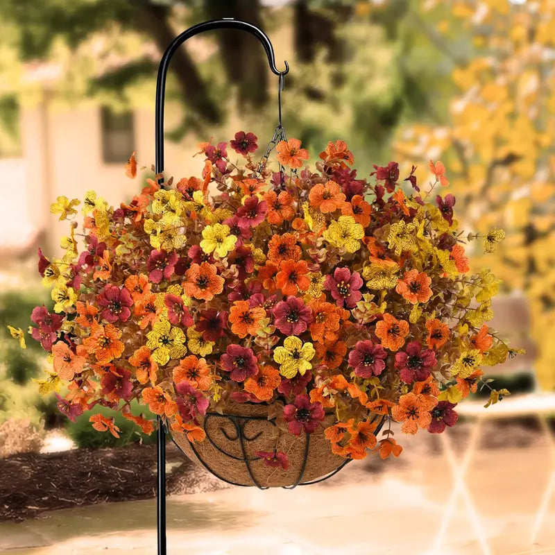 Fall Artificial Flower Halloween 12pcs, UV Resistant Colorful Fake Flower🍂