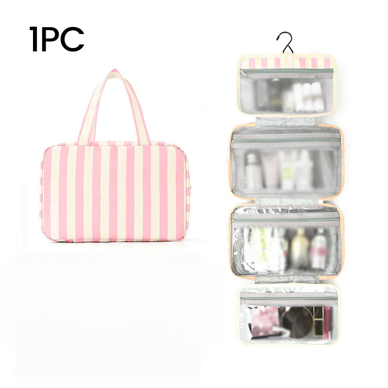 🥳 50% OFF! 🥳 Striped Hanging Travel Toiletry Bag