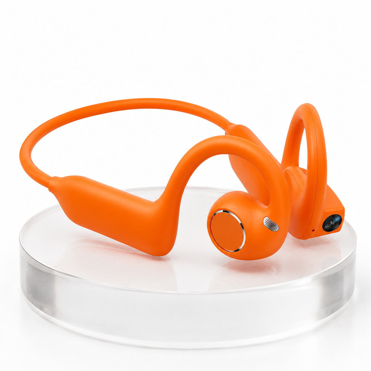 👂Smart earphones with 8MP camera for photos and videos, AI translation, and motion capture.