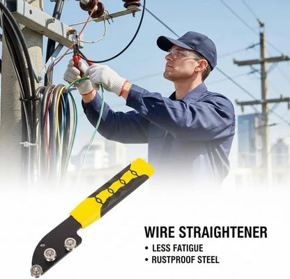 ⚡ 3-Roller Stainless Steel Wire Straightener Hand Tool for Electricians