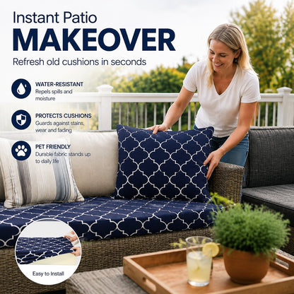 🛋️ Waterproof Outdoor Patio Sofa Cushion Covers 🔥