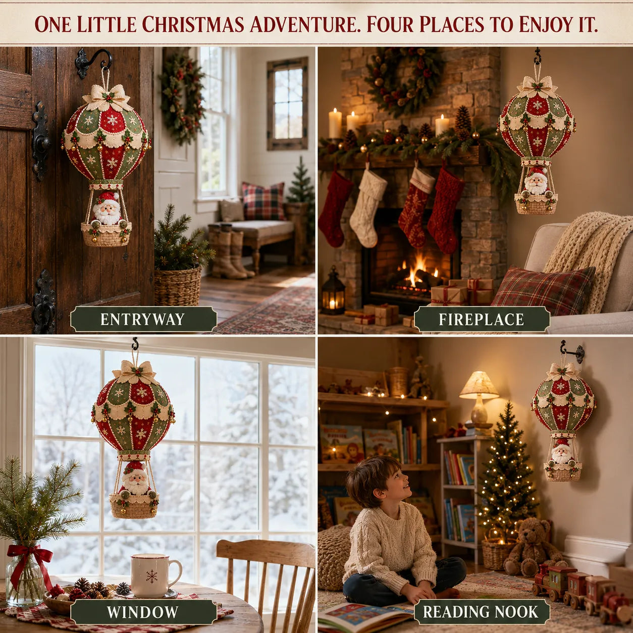 ⏳ Last Day 49% OFF – 🎈 Beginner-Friendly Christmas Hot Air Balloon Hanging Decor DIY Kit Collection | Complete Kit with Coordinated Fabrics, Decorative Accents & Crafting Materials Included 💕