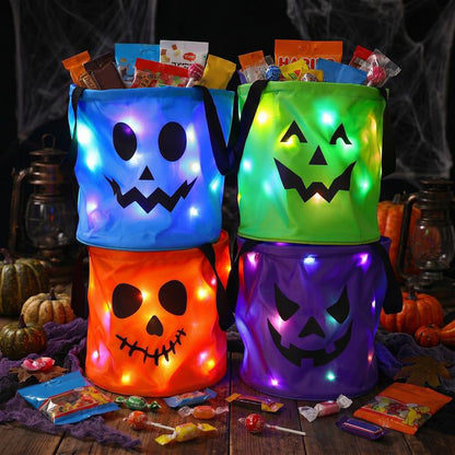 LED Light Up Halloween Candy Bucket