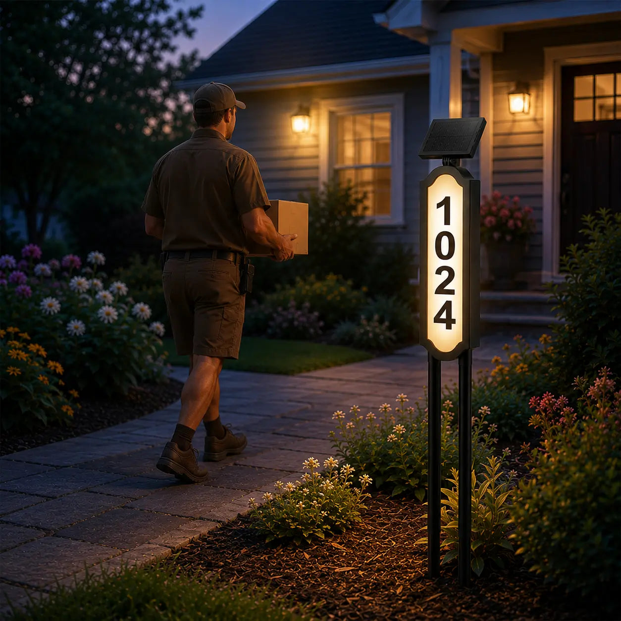☀️ Solar House Number Light | Waterproof Illuminated Address Sign With 3 Light Modes