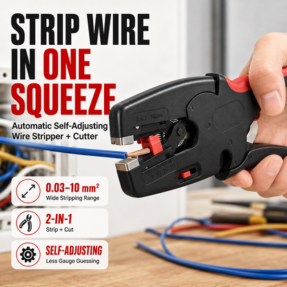 ⚡ HOT SALE | Automatic Wire Stripper & Cutter – Self-Adjusting 2-in-1 Cable Stripping Tool for Electrical & DIY Work