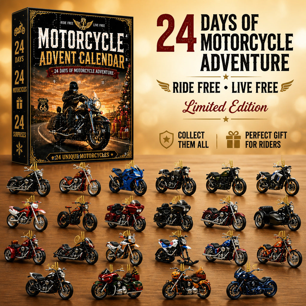 🏍️ Ride Into Christmas! 24-Day Motorcycle Theme Advent Calendar & Collector's Gift Box