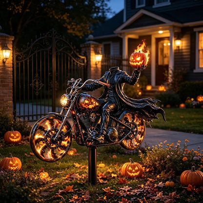 🎃 Halloween Motorcycle Garden Windmill 🏍
