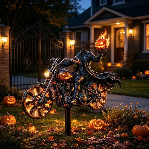 🎃 Halloween Motorcycle Garden Windmill 🏍