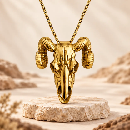 Western Skull Pendant Necklace & Belt Clip