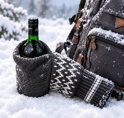 🍻Knitted Insulated Beer Can Glove Mittens – Warm Hands, Cold Drinks