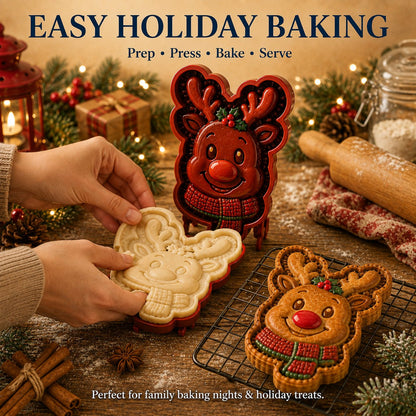 ⏳ Last Day 49% OFF – 🎄16-Design Christmas Mini Pie Mold Collection | Reusable Embossed Molds for Shaping Detailed Santa, Snowman, Reindeer, Tree & Holiday Pies 🥧✨