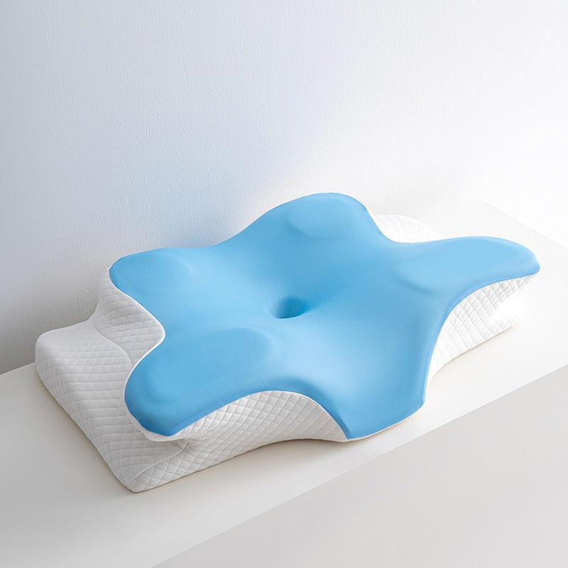 Cervical Spine Protection Butterfly Pillow - Slow Rebound Memory Foam Ergonomic Neck Contour Pillow for Neck Pain Relief & All Sleeping Positions