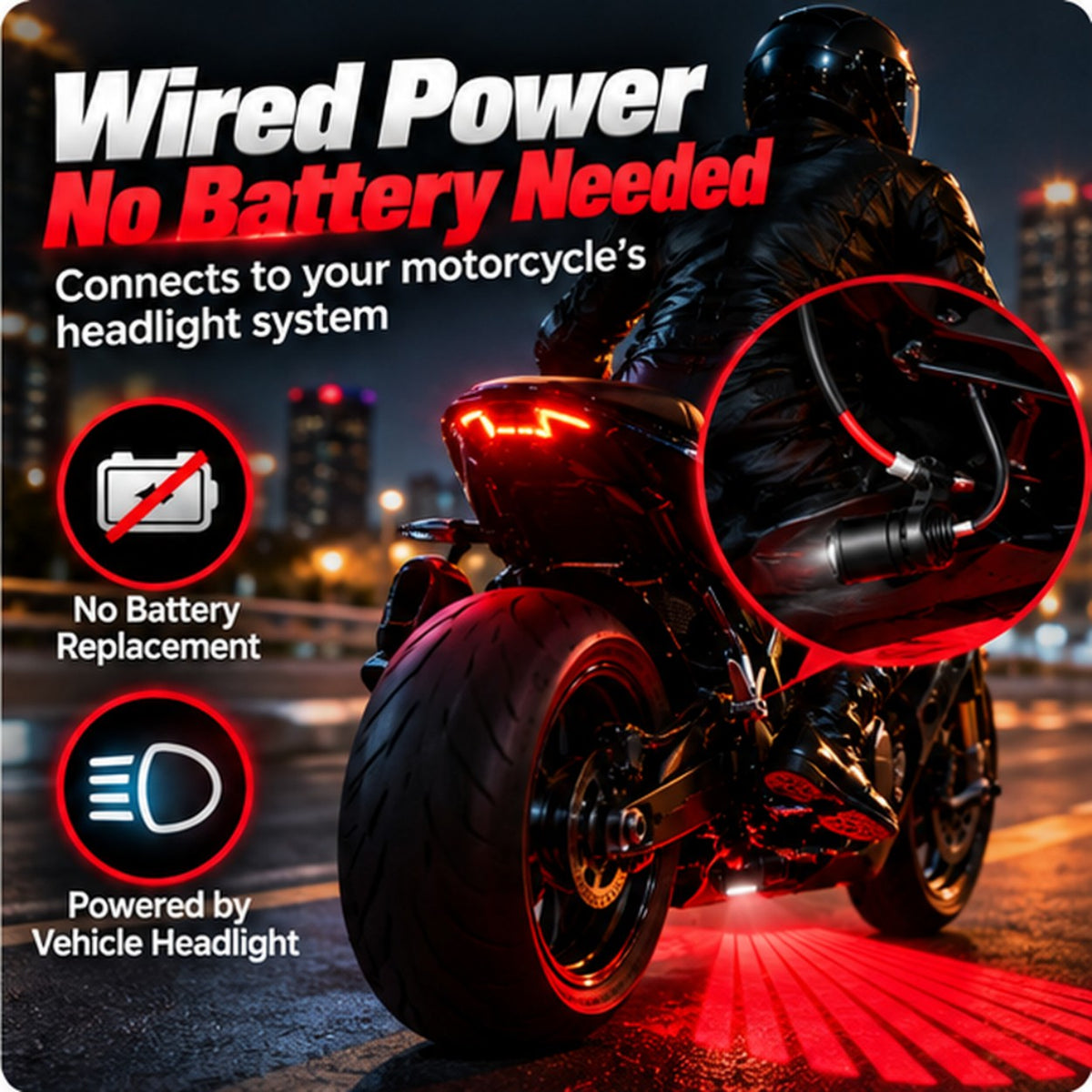 🏍️ Dual Motorcycle Laser Projector Lights!!!