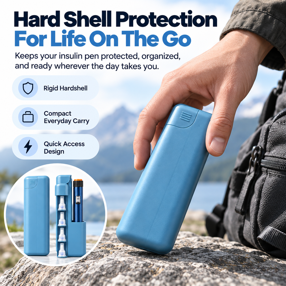 🛡️ 50% OFF Insulin Pen Organizer Case – Hardshell Protection & Easy Carry