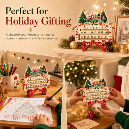 🔥Interactive 25-Day Christmas Countdown Advent Calendar Ornament | 3 Festive Themes (Santa, Tree, Candy) Tabletop Reusable Holiday Decor