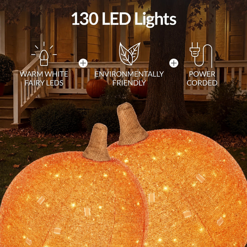2-in-1 Lighted Pumpkin Set: Perfect Decor from Halloween to Thanksgiving! ✨