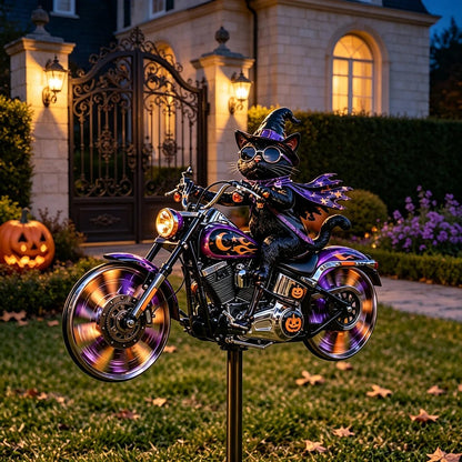 🎃 Halloween Motorcycle Garden Windmill 🏍