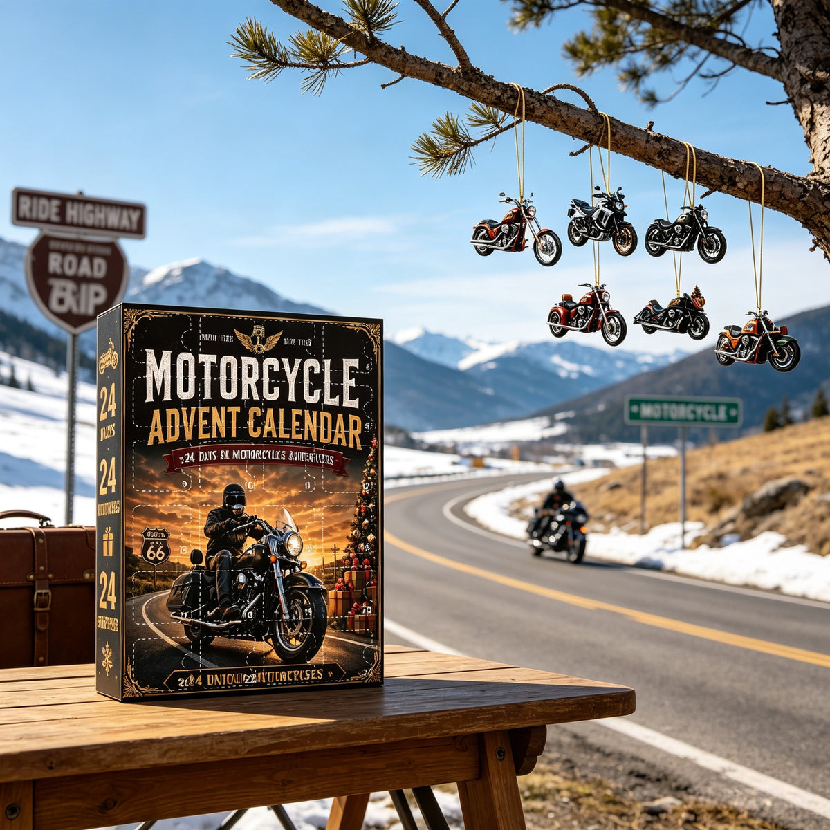 🏍️ Ride Into Christmas! 24-Day Motorcycle Theme Advent Calendar & Collector's Gift Box