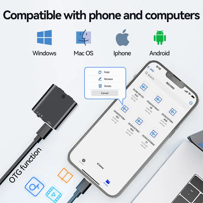 Mini Magnetic Voice Recorder One-Touch Recording🌟